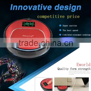 Eworld M884 New Design Floor Wash Robot Smart Vacuum Cleaners Robot Infrared Induction Receiver Alarm Function With Mop thumbnail-2