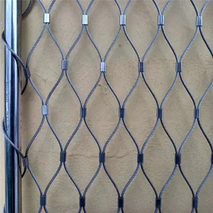 304 Stainless Steel X-Type Rope Mesh for Balustrade and Handrail Protection thumbnail-1