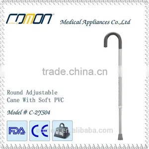 Round Handle Aluminum Adjustable Walking Stick thumbnail-1