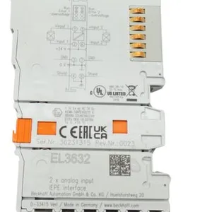 Beckhoff EL3632 EtherCAT Terminal 2-Channel IEPE Vibration Sensor Input Module 16-bit 50 Ksps Condition Monitoring thumbnail-2