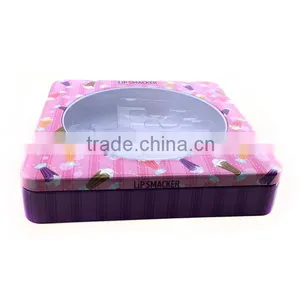 Round Tin Cans Clear Lids,fancy Pen Holder Tin Can,delicate Round Tin Watch Box thumbnail-1