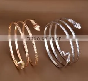 Fashion Plated Rose Gold Alloy Snake Shape Bracelet Quality Choice thumbnail-3
