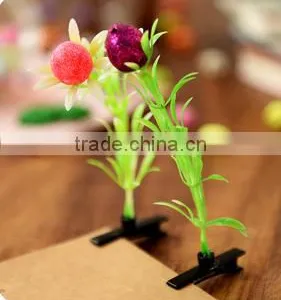2015 Fashion Green Head Plants Grass Bean Sprout Flower Hairpin thumbnail-3