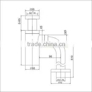 (J220-T)China Supplier Brass Siphon Sink Siphon thumbnail-2