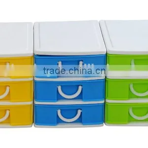 Decorative Storage Boxes Storage Plastic Boxes Supply Fashion Cute Plastic Sundries Drawer Storage Rack thumbnail-2