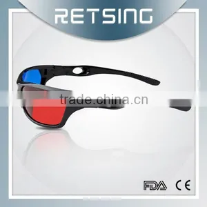 Promotional Cheapest Colorful OEM Plastic Red Blue Cyan 3d Video Glasses for Sale thumbnail-6