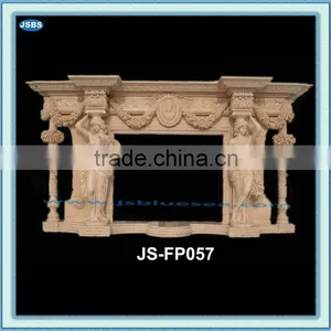Cheap Stone Fireplace With Female Statue thumbnail-1