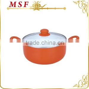 MSF-6266-casserole Professional Aluminum Cookware Pressing Aluminum Casserole Hot Pot Heat Resistant Silicon Handles thumbnail-2