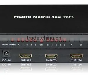 4x2 HDMI Matrix With SPDIF and Audio Out thumbnail-1