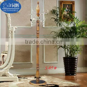 Hotel Furniture Wooden Marble Base Coat Rack thumbnail-1