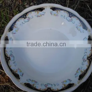 Mid East Hot Design Ceramic Deep Cut Edge Plate With Flower/lowest Price Soup Plate thumbnail-5