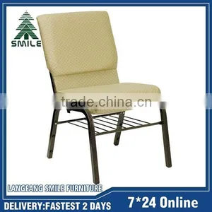 Church Chairs Upholstered Cushion Stacking Church Chair for Sale thumbnail-4