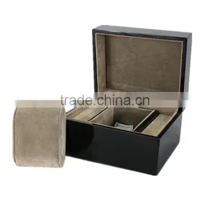 Black Lacquered Finished Wood Watch Gift Box Watch Packaging Box thumbnail-3