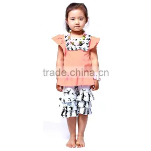 Hot Sale!! 2016 Top 100 Little Model Tank Top Dress With Pants In Set-sweet Style Designs for Girls thumbnail-3