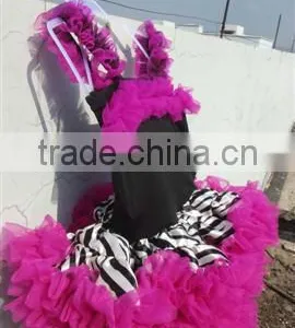 Wholesale Hot Pink Cute Dress With Zebra for Girls thumbnail-1