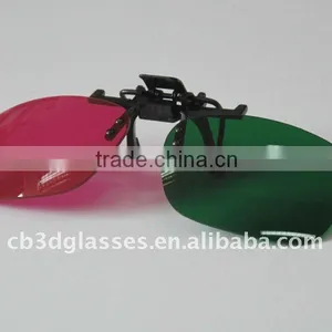 Newest Green-magenta 3d Plastic Glasses Without Frame thumbnail-1