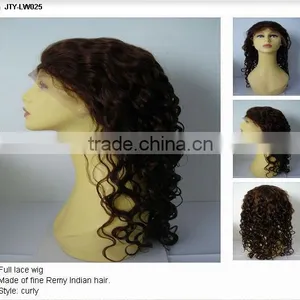 2013 Cheap Hair Hot Beauty Virgin Brazilian Hair Full Lace Wig Made in China thumbnail-4