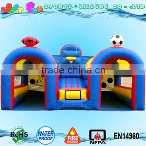 3 in 1 Sports Throw Ball Games,inflatable Basketball n Rugby Ball n Soccer Pitch Games thumbnail-2