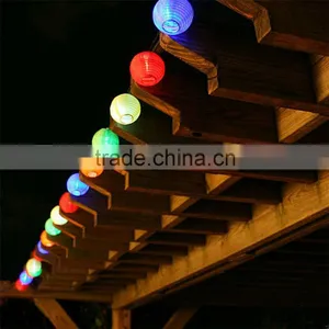 Mulit Color Option 12 Inch Solar LED Chinese Paper Lantern Light Mas Wedding Party Outdoor Garden Lamp Decor thumbnail-1