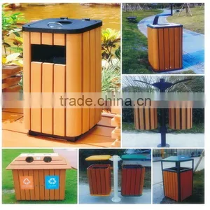 Environmental Conservation Type Outdoor WPC Trash Can thumbnail-1