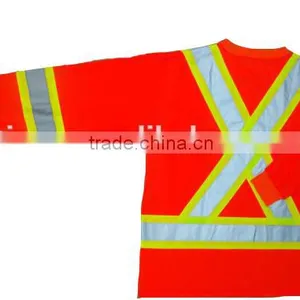 Reflective Work Shirts Safety Reflective Shirt Safety Orange Long Sleeve thumbnail-2