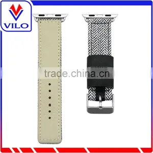Fashion Genuine Leather Replacement Watch Band Strap With Adapter Clasp For Apple Watch thumbnail-4