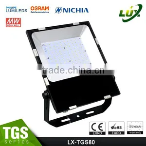 5 Years Warranty Promotion Price 2016 CE Rohs Approved Meanwell Driver Free Lighting Design 80W LED Flood Light thumbnail-1