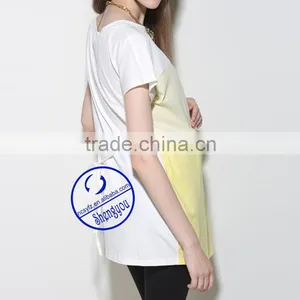 Custom Spandex Cotton Plain Long Line Maternity t Shirt thumbnail-4