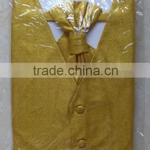Polyester Woven Wedding Vest With Tie And Hanky thumbnail-1