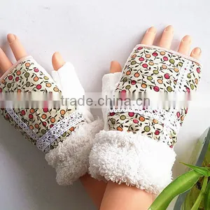 Ladies Fashion Fingless Winter Gloves thumbnail-1