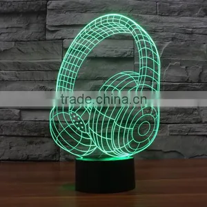 Novelty Lighting Fashionable Table Lamp Touch Switch 3D LED Night Light Acrylic Colorful Gradient Atmosphere Lamp With USB Line thumbnail-4