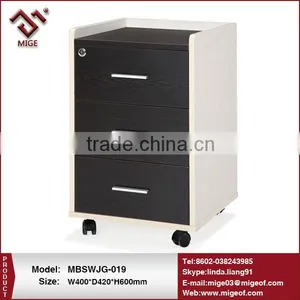 3 Drawer Melamine Panel Mobile Filing Cabinet thumbnail-1