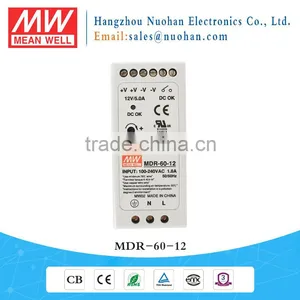 Meanwell MDR-60-12 12V 60W DIN Rail Power Supply Din Rail Plastic Enclosure thumbnail-1