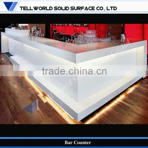 Straight Acrylic Bar Counter Modern Design thumbnail-2