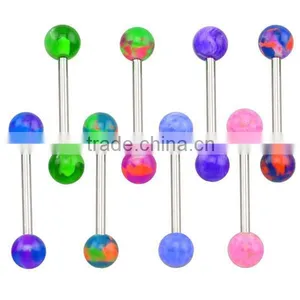 TR01068 Tongue Barbell Colorful Tongue Piercing thumbnail-4