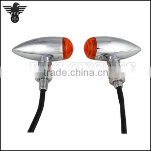 Antique Style Chrome Bullet LED Winker Turn Light for Triumph Scrambler thumbnail-4