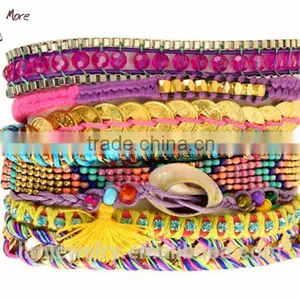 Gold French Multilayer Coin Jewelry Magnetic Bracelet Rope Bracelet Quality Choice thumbnail-1