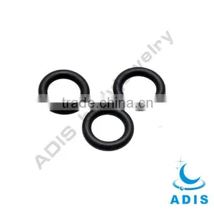 Black Rubber Rings for Body Piercings Jewelry, O Rings thumbnail-1