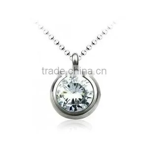 PD002 HOT Stainless Steel Big Diamond Pendant thumbnail-1