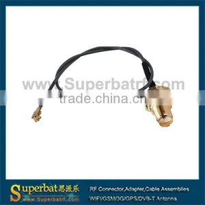 IPX / U.fl to SMA Female Bulkhead With O-ring Straight Coaxial Cable Adapter thumbnail-1