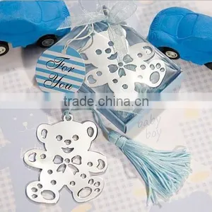 Wedding Lovable Teddy Bear Design Bookmarks - Blue thumbnail-1