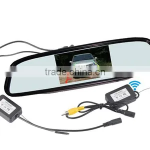 Digita 2.4G Wifi Wireless 4.3inch Wire Free One Second Startup Waterproof HD Car Rearview Mirror thumbnail-2