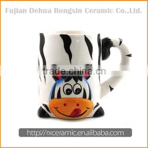 Cartoon Animal Hand-painted 3D Ceramic Family Mug thumbnail-1