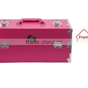 Hot Sale Elegant Pattern Pvc Leather Beauty Case Women Toiletry Waterproof Hand Carry Cosmetic Packaging Box thumbnail-2