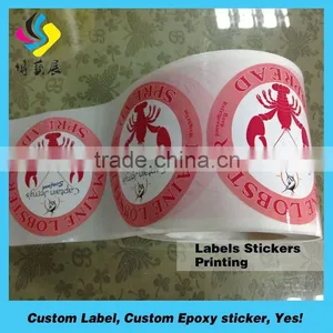 Printing Custom Self Adhesive Logo Stickers,Customized Matte Laminated Adhesive Labels for Plastic Bags thumbnail-1