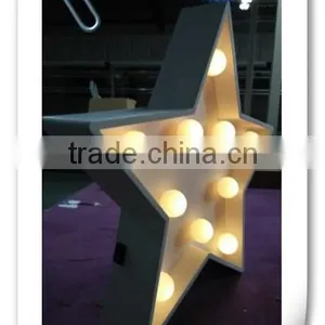 New LED Star Sign Marquee Light Red White Yellow Night Light Indoor Dorm Xmas Gift Room thumbnail-1