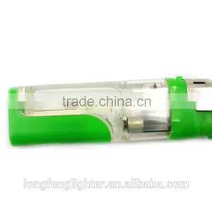 Cigarette Plastic Material Gas Electronic Refilling Lighter With LED Light thumbnail-4
