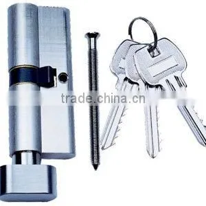 Brass Cylinder Satin Nickle Finish With Flat Type Knob thumbnail-1
