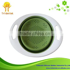 Big Size Silicone Folding Colander Supplier thumbnail-1