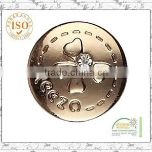 Fashion Rhinestone Metal Jeans Button thumbnail-2